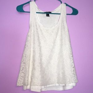 Forever 21 white lace tank top
